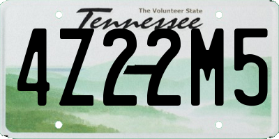 TN license plate 4Z22M5