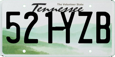 TN license plate 521YZB