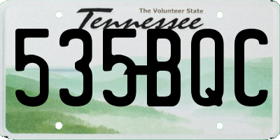 TN license plate 535BQC