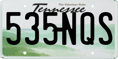 TN license plate 535NQS