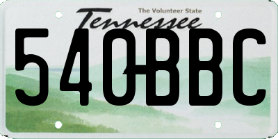 TN license plate 540BBC