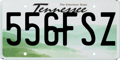 TN license plate 556FSZ