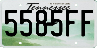 TN license plate 5585FF