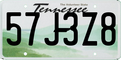 TN license plate 57J3Z8