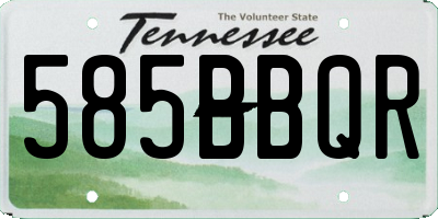 TN license plate 585BBQR