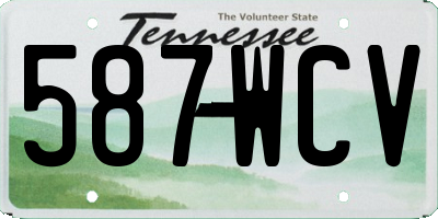 TN license plate 587WCV