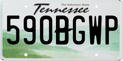 TN license plate 590BGWP