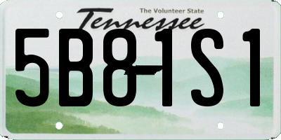 TN license plate 5B81S1