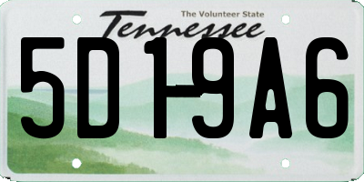 TN license plate 5D19A6