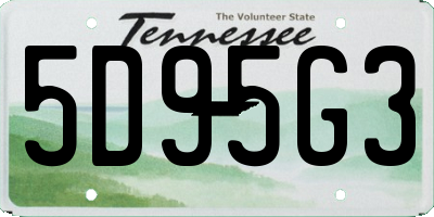 TN license plate 5D95G3