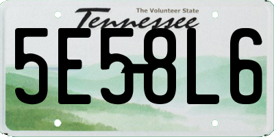 TN license plate 5E58L6