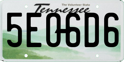 TN license plate 5EO6D6