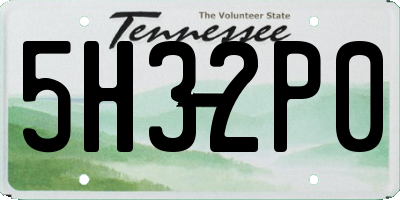 TN license plate 5H32P0