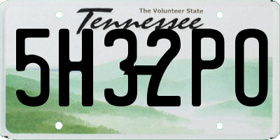 TN license plate 5H32PO