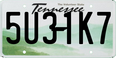 TN license plate 5U31K7