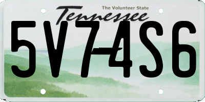 TN license plate 5V74S6
