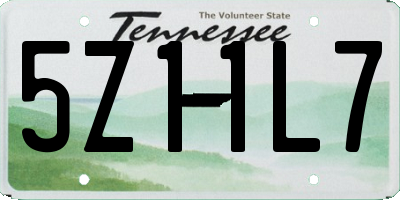 TN license plate 5Z11L7