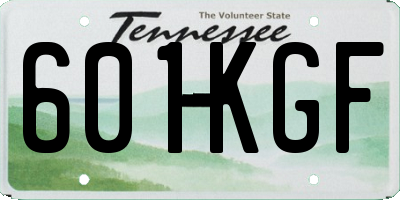 TN license plate 601KGF