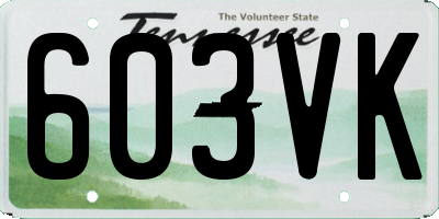 TN license plate 603VK