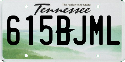 TN license plate 615BJML