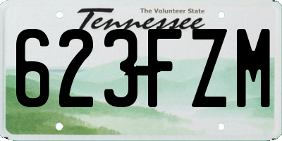 TN license plate 623FZM