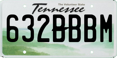 TN license plate 632BBBM