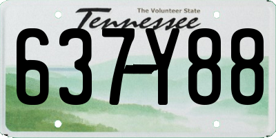TN license plate 637Y88
