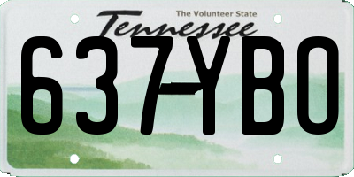 TN license plate 637YBO
