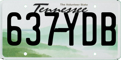 TN license plate 637YDB