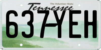 TN license plate 637YEH