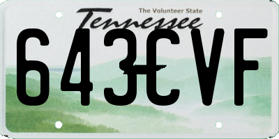 TN license plate 643CVF