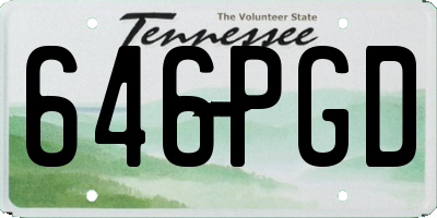 TN license plate 646PGD
