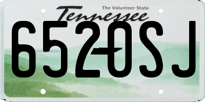 TN license plate 6520SJ