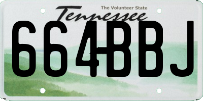 TN license plate 664BBJ