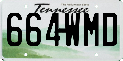 TN license plate 664WMD