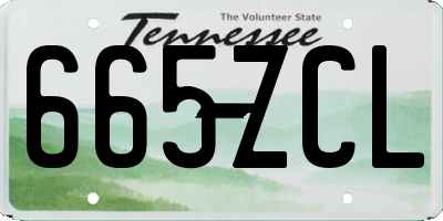 TN license plate 665ZCL