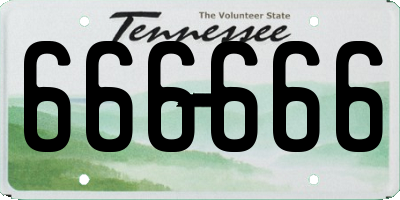 TN license plate 666666
