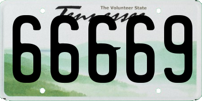TN license plate 66669