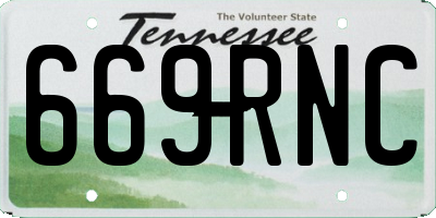 TN license plate 669RNC