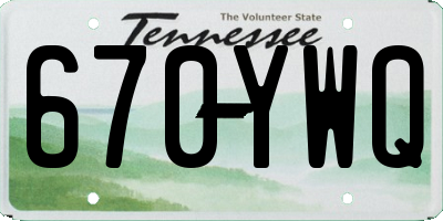 TN license plate 670YWQ