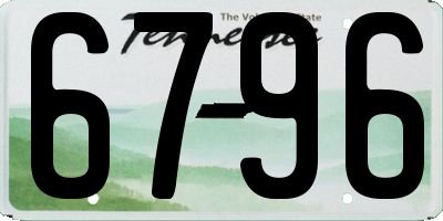 TN license plate 6796
