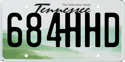 TN license plate 684HHD