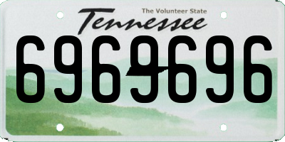 TN license plate 6969696