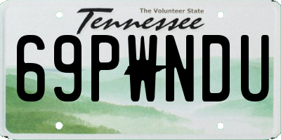 TN license plate 69PWNDU