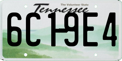 TN license plate 6C19E4
