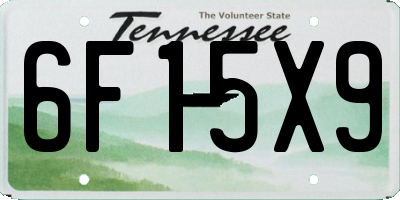 TN license plate 6F15X9
