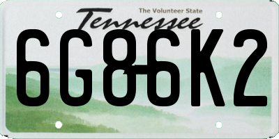 TN license plate 6G86K2