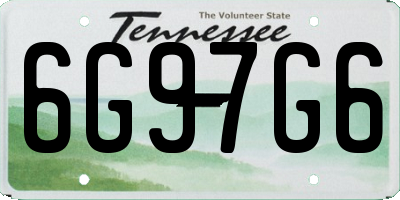 TN license plate 6G97G6