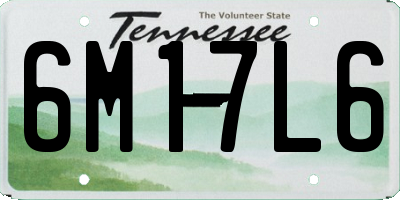 TN license plate 6M17L6