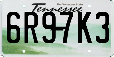 TN license plate 6R97K3